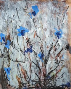 Acrylic abstract mixed media on paper