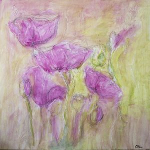 Acrylic abstract on board