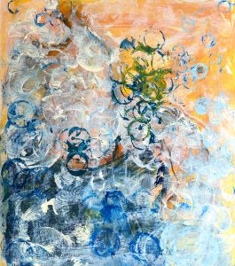 Acrylic abstract on board