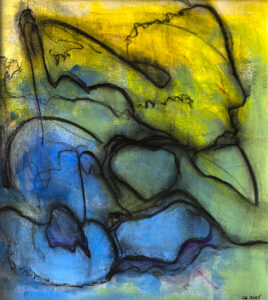 Acrylic abstract mixed media on paper