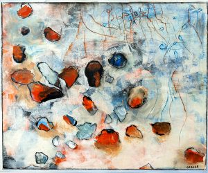 Acrylic abstract mixed media on paper