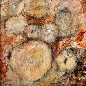 Acrylic abstract mixed media on paper